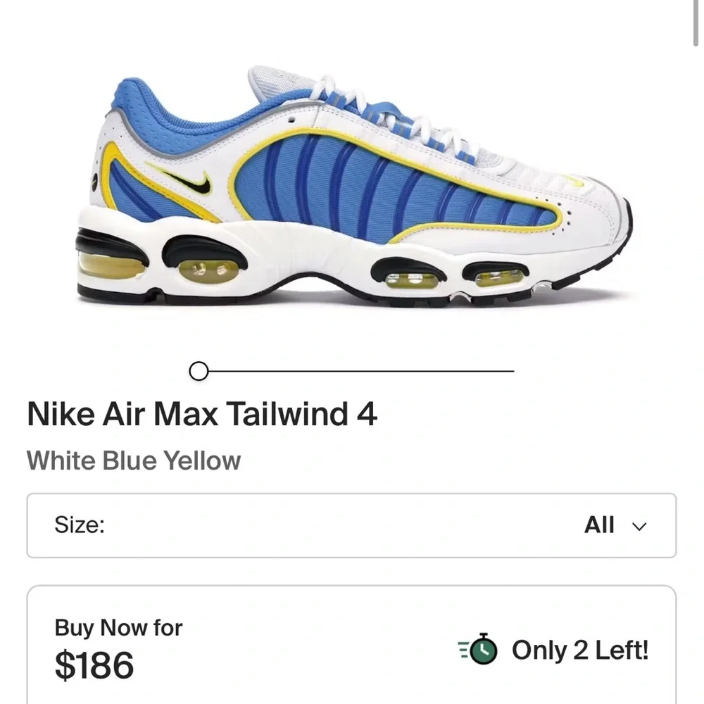 Nike AirMax TailWind 4 Size 8 Men’s and 9.5 Women’s